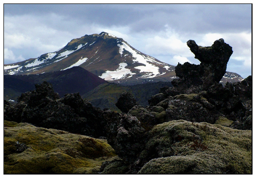 Lava rock cutting the sky