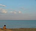 On the sea shore alone