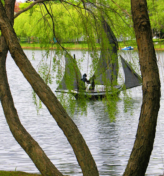 Triangle Sails on the Pond