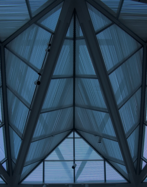 A ceiling of layered triangles