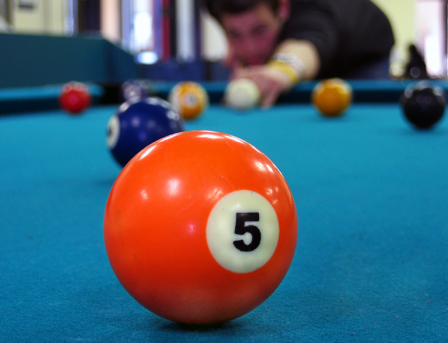 Five on Corner Pocket