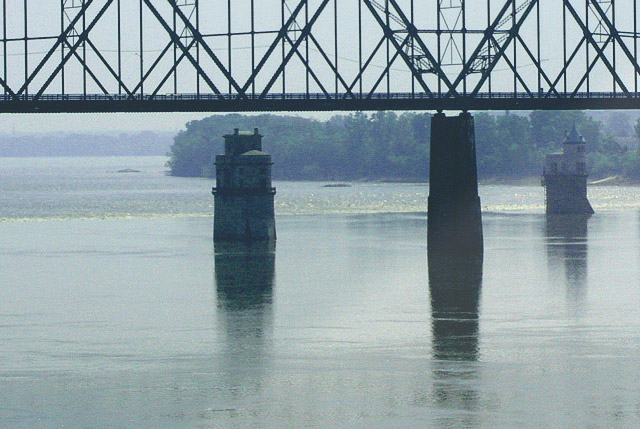 A Drive By: Chain of Rocks Bridge Silhouette