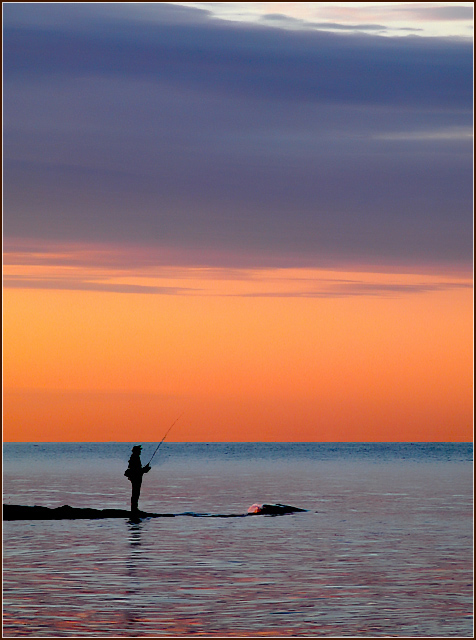 Fisherman at Dawn  Red River Beach