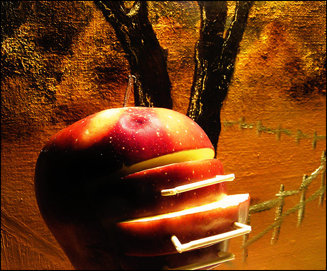 Surrealistic apple