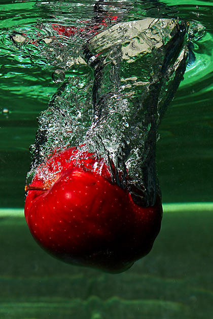 The splash of an apple