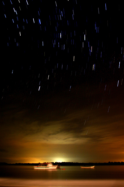 Dark nigth at sea