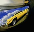 Reflections in Classic Car Bumper