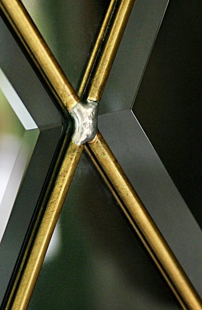 Brass, Lead Solder and Beveled Glass