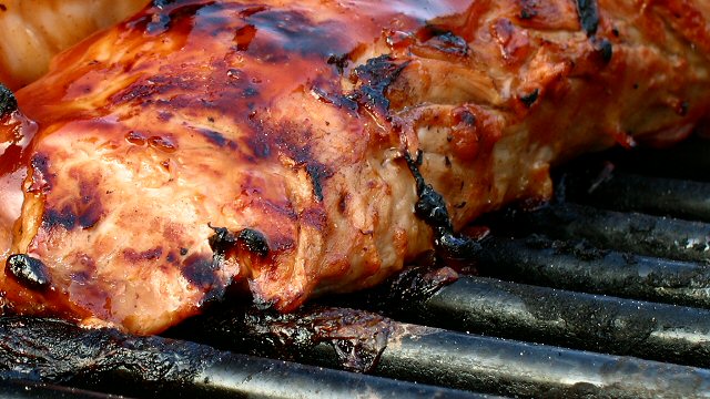 Pork on the grill