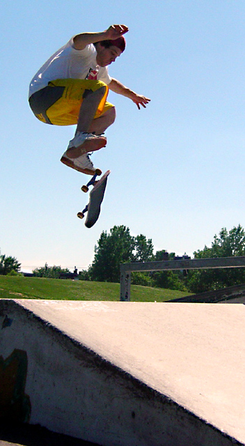 Kickflip over Pyramid