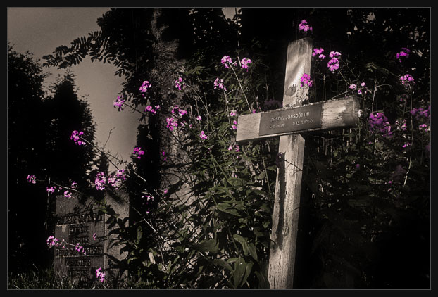 Her wooden cross