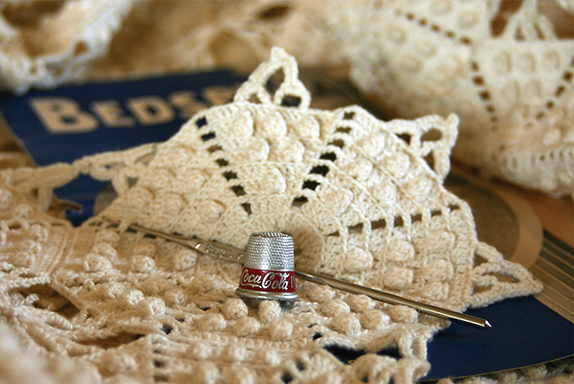 Nana's Crocheted Bedspread, cir. 1945