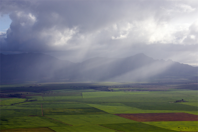 Sunbeams and rain