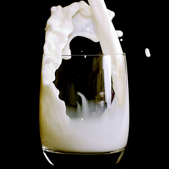 Pouring milk