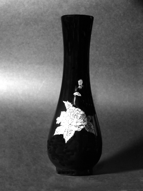 black vase