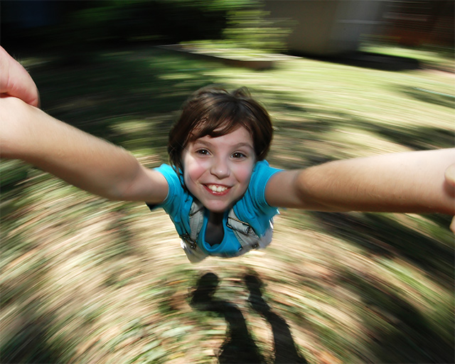 Spinning Her Way to Fun