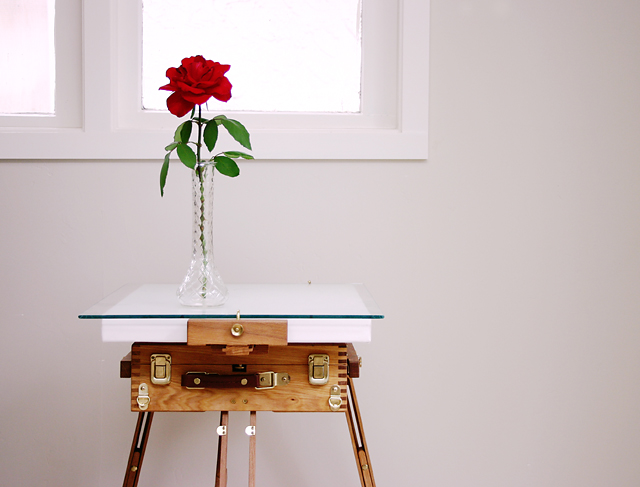 Rose on Easel Table, Late Afternoon