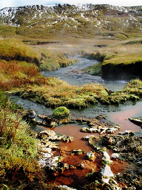 Hot spring and ice