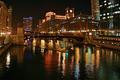 A city's worth of lights reflected