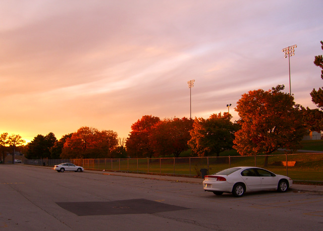 5:30 Sunset over Midland High School