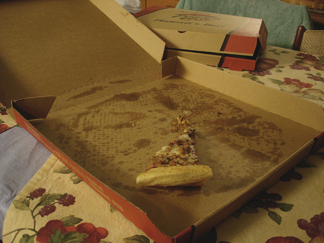 odd...who ate all MY pizza??