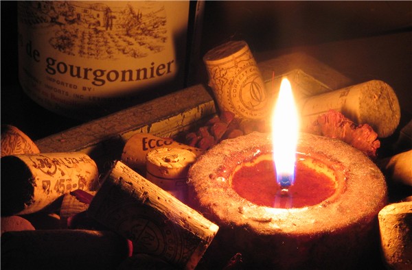 Wine Corks by Candle Light