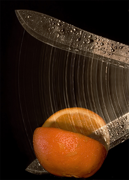 "Orange"  you glad I brought the knife?