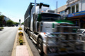 A Main Street (downtown) Cattle Truck in an Australian Big-Small City