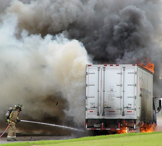 Downtown Box Truck Fire