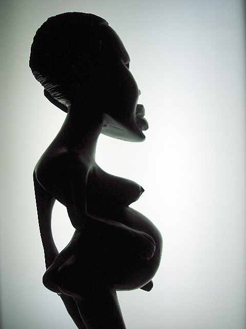 African timber statue (pregnant)