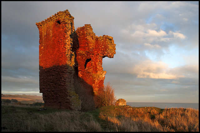 Sunset on Red Castle Ruins