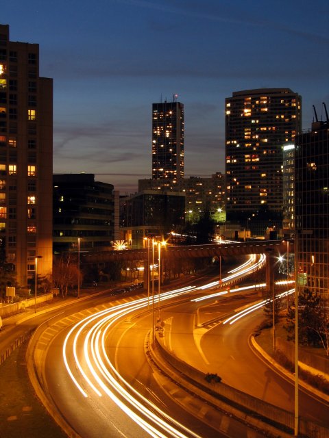 Urban night traffic