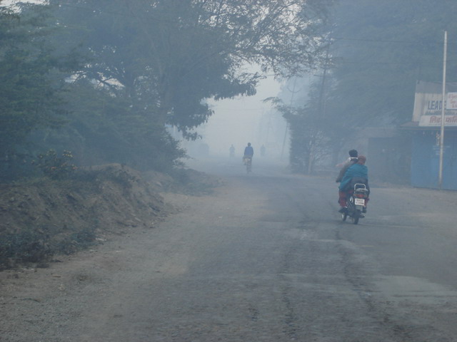 Empty road on a coolest day in Pune, India