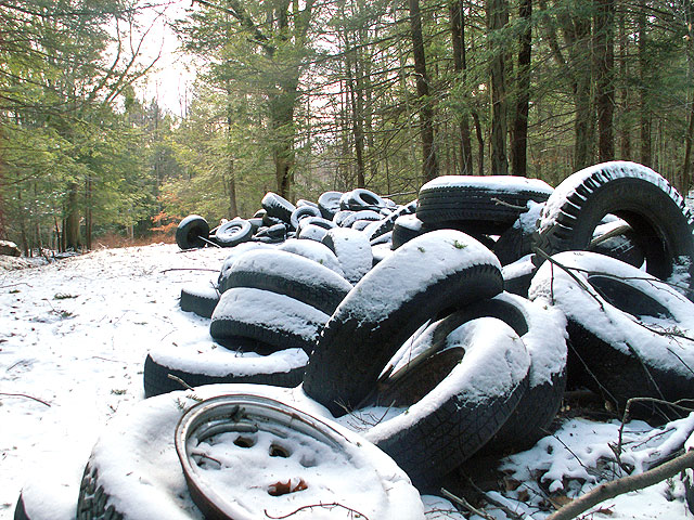 Tires along the Road