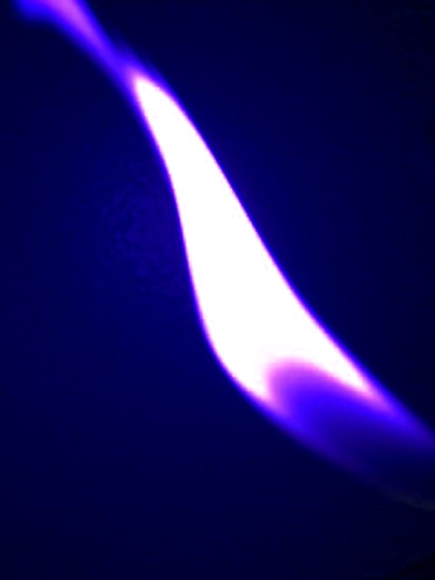 Blue flame.