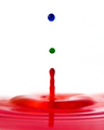 "Drop of RGB" - tribute to Harold E. Edgerton, inventor of high speed photography.