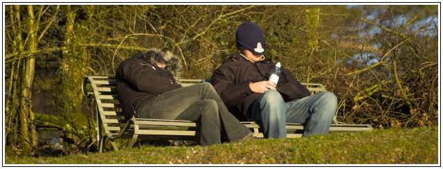Romance is : Being comfortable together in public