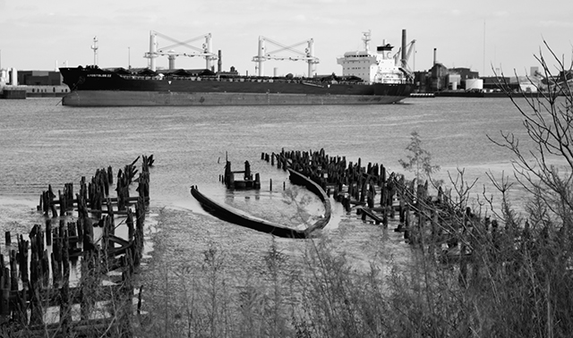 Two Boats and Two Piers