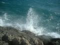 When the ocean hits the breakwater