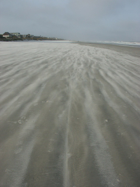 Sand Flow: Strom Coming in Creating a Sand Mist