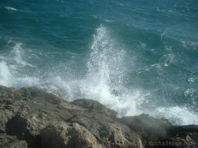 When the ocean hits the breakwater