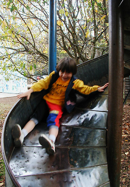 Isaac On The Twisty Slide