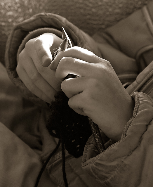 Pencil Knitting - sunny afternoon