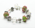 Pink and Green Lampwork