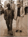 My and Mr. Allen with shoes in Oviedo (Spain)