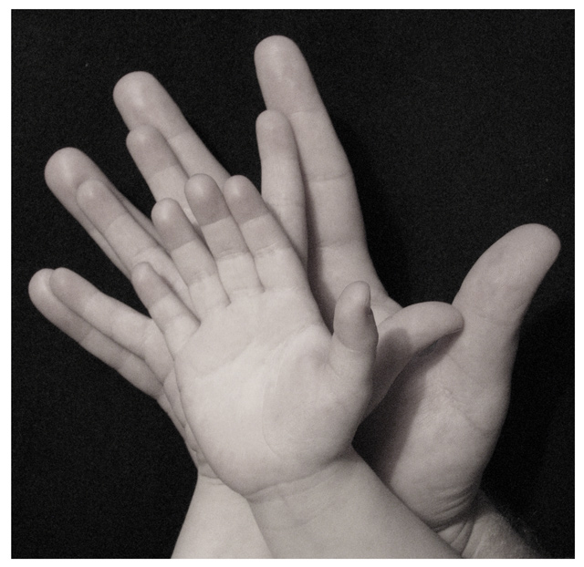 In their father's hand