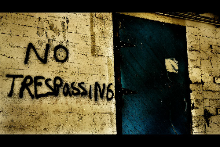 no trespassing