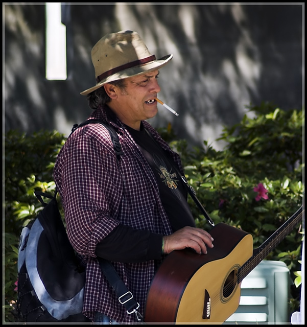 Street Performer - tough man for a tough crowd.