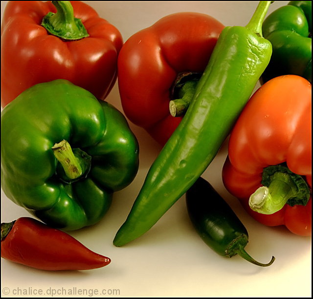 Hot and Cool Complementary Peppers
