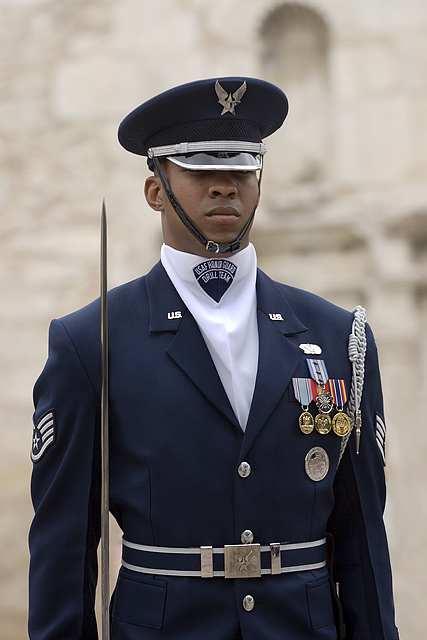 Airman Guards Alamo During Fiesta ....Tradition ... Loyalty ... Honor